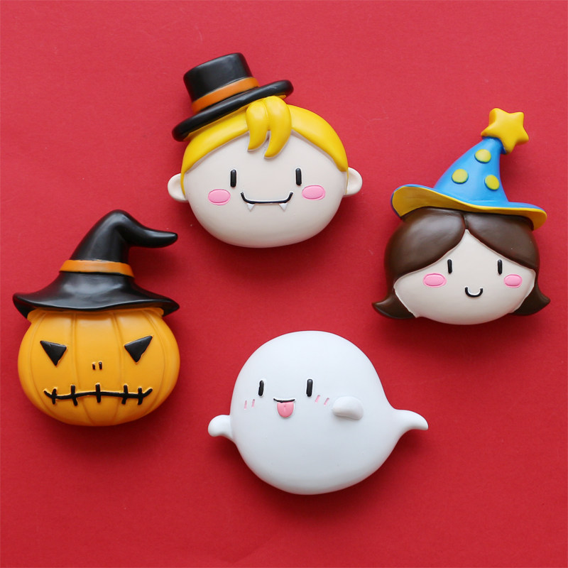 原创|大王小王可爱卡通立体冰箱磁贴小鬼魂魔法师南瓜创意冰箱贴