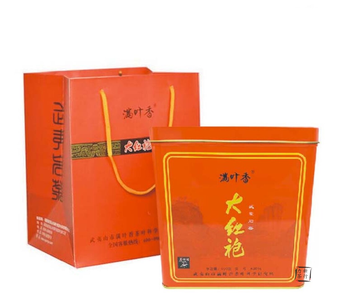 力新茶行 满叶香AB016 一级大红袍武夷岩茶 一斤装500g 罐装 包邮