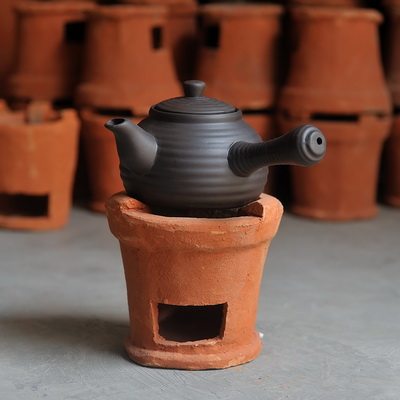 鼓炉炭炉小号 工夫茶炉 手工红泥炉 茶炉 火炉碳炉风炉砂挑红泥炉