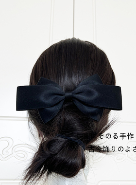 顶夹边夹马尾夹韩系风高档绸缎