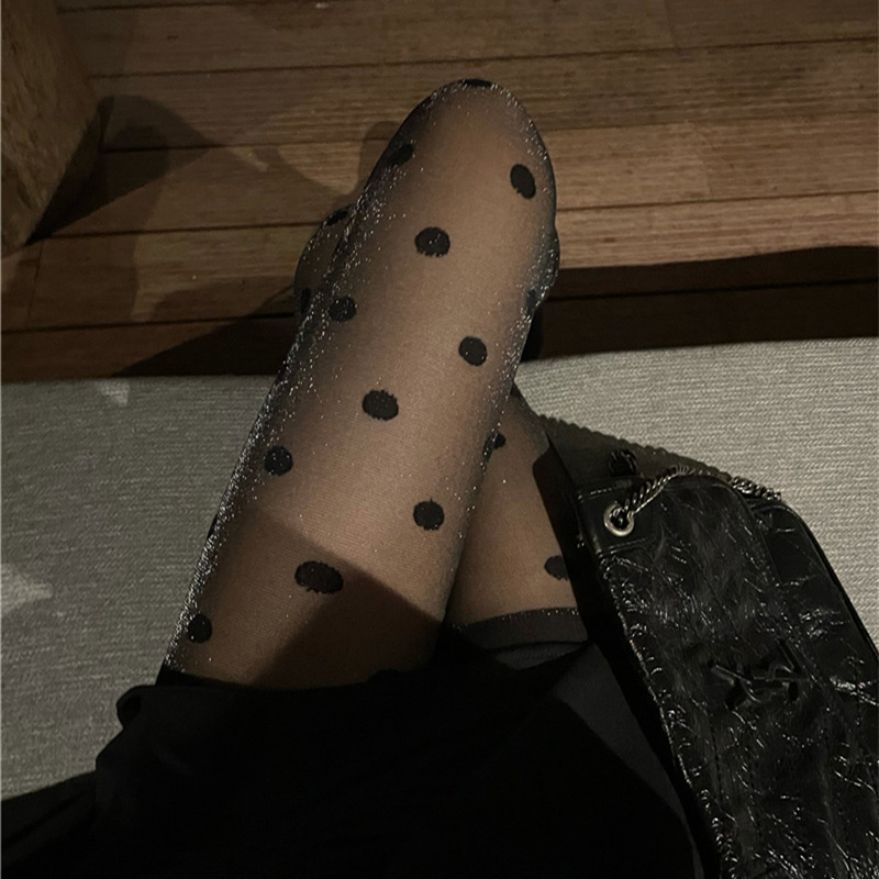 辣妹黑丝性感纯欲银丝闪闪丝袜女