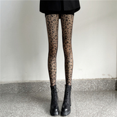 辣妹黑丝女春秋光腿神器黑色连裤 袜子ins潮秋冬性感情调豹纹丝袜