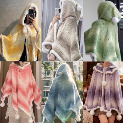 手工diy编织七星毯送礼品