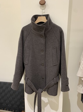 Tempting正品羊毛腰带款女士大衣现货