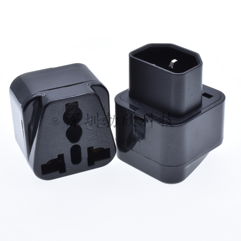 UPS/服务器/PDU专用转换插头WD-320 C14(10A)转国标10A多用孔