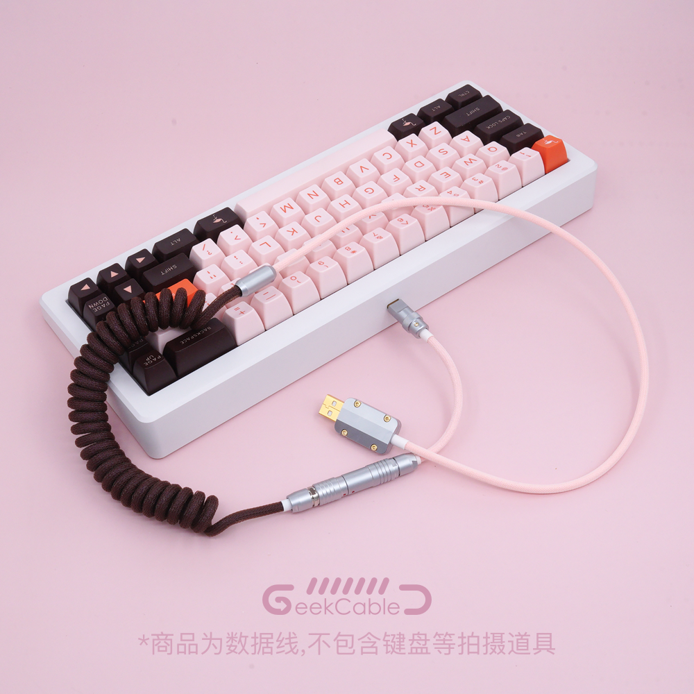 GeekCable手工客制化机械键盘数据线MAXKEY主题SP键帽线火烈鸟-封面