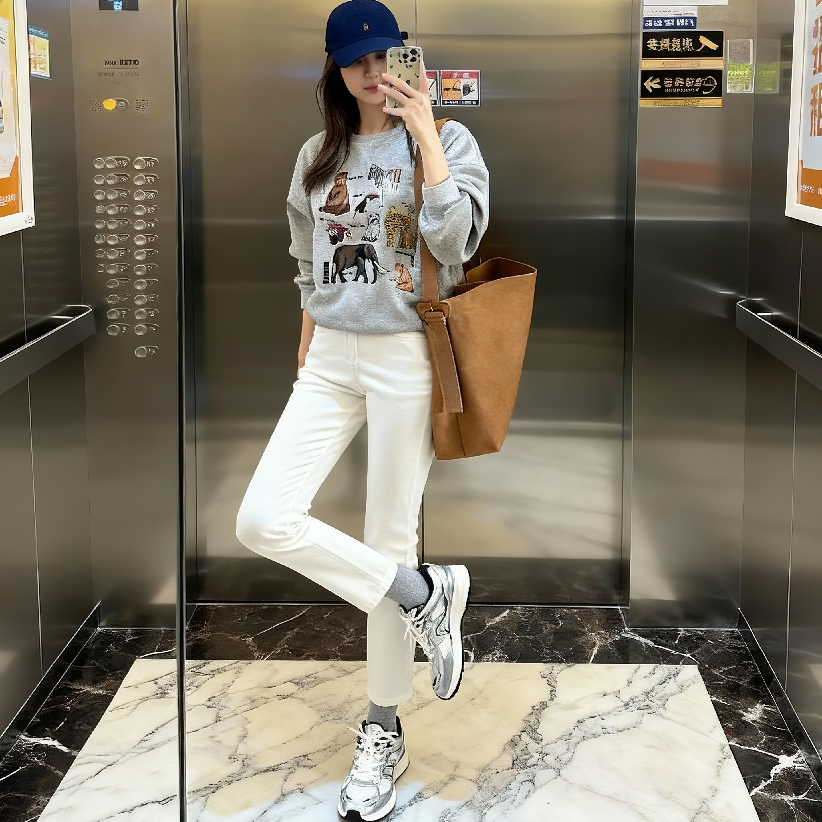 2025新款白色四面弹烟管裤女高腰九分小个子直筒牛仔裤休闲裤