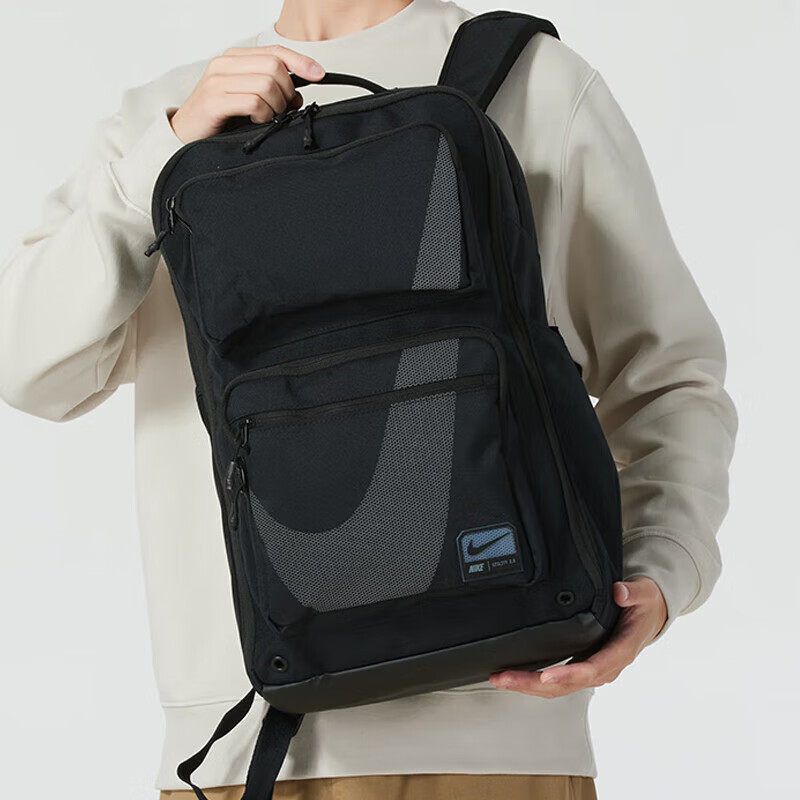 耐克官方双肩包冬季新款书包梭织收纳拉链口袋支撑宽敞HF0635 010
