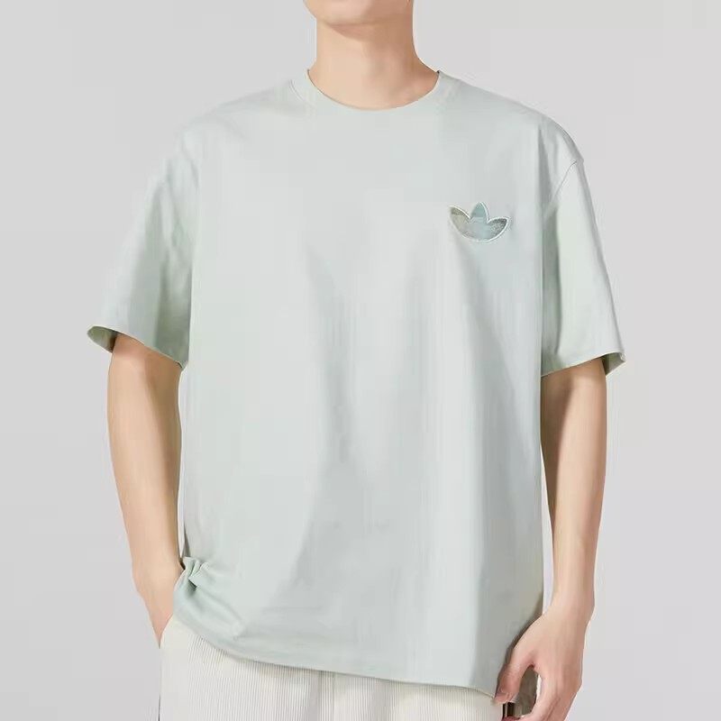 阿迪达斯三叶草短袖男装夏季新款运动服宽松圆领休闲舒适上衣T恤