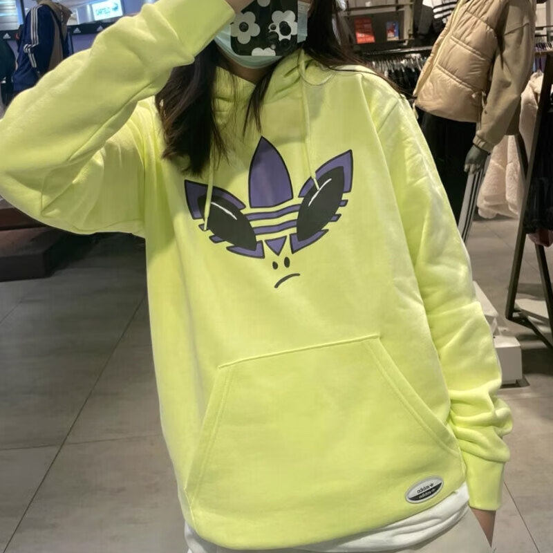 阿迪达斯三叶草卫衣外套男装秋季运动服宽松休闲连帽套头衫上衣