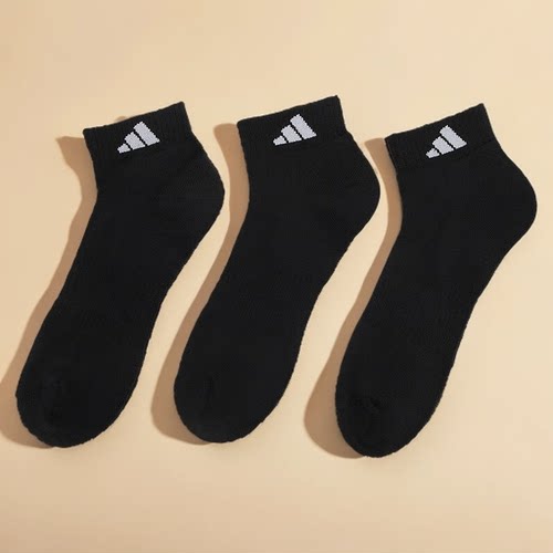 阿迪达斯运动袜三双装休闲袜短袜