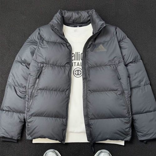 阿迪达斯男立领加厚保暖羽绒服
