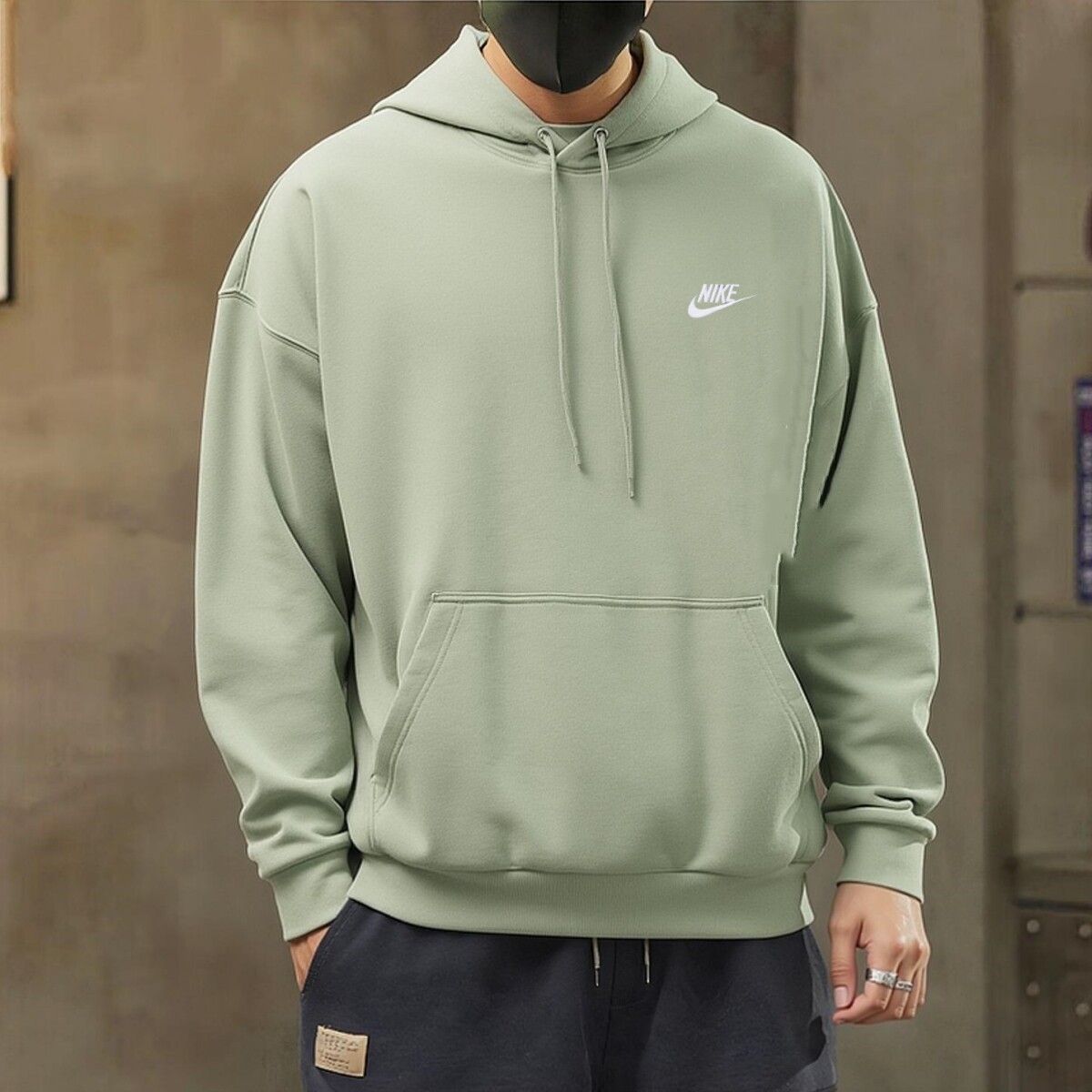 Nike耐克纯棉连帽卫衣针织套头衫新款男子运动上衣保暖外套休闲装
