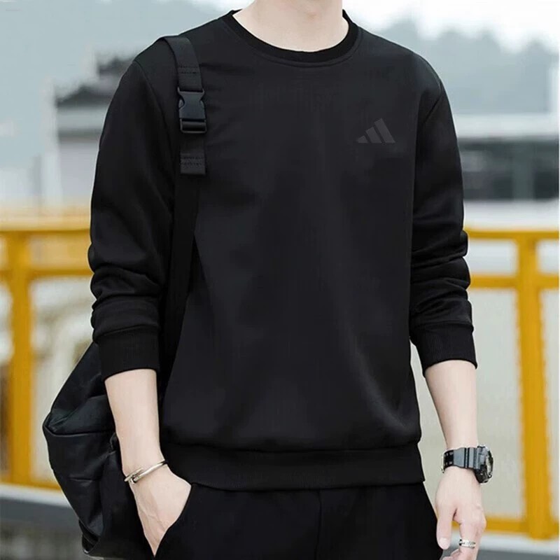 阿迪达斯纯棉卫衣男秋季新款运动服透气套头长袖打底衫上衣JX1790