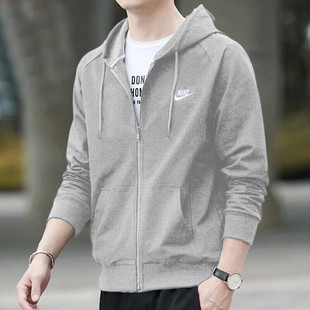 耐克外套男士2025秋季新款运动服防风衣休闲连帽开衫卫衣宽松夹克