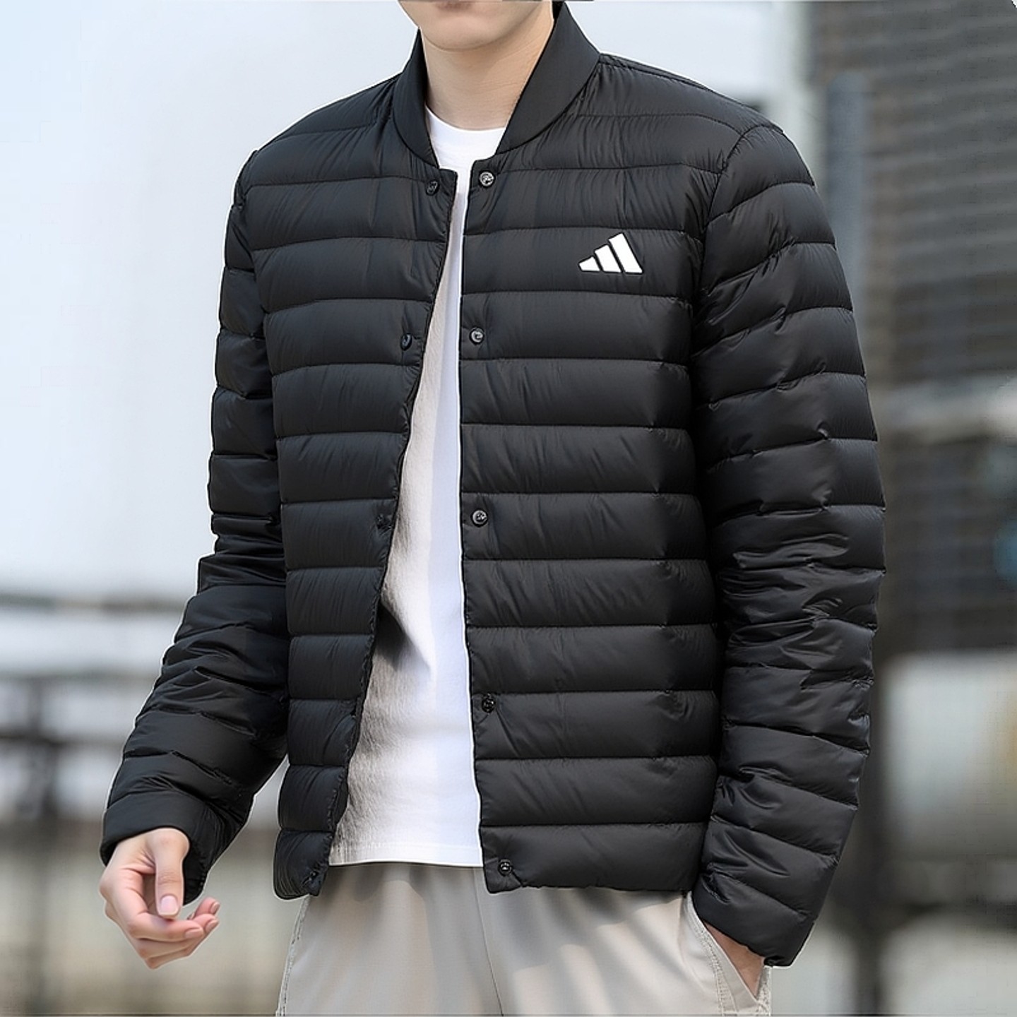 阿迪达斯正品轻薄羽绒服内胆男冬