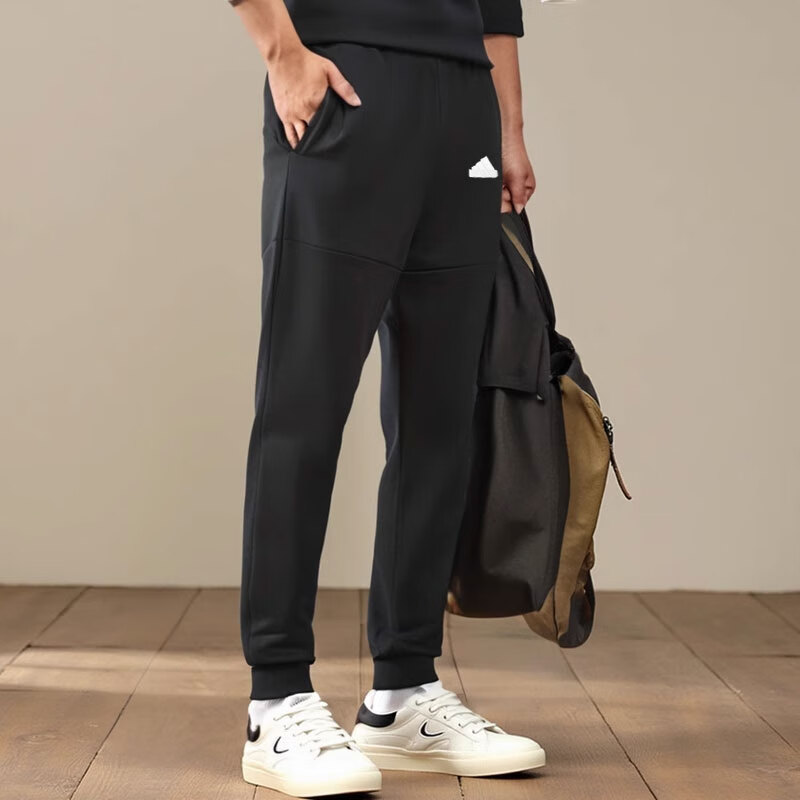 Adidas阿迪达斯男裤秋季新款小脚裤运动裤针织休闲跑步长裤IX8349