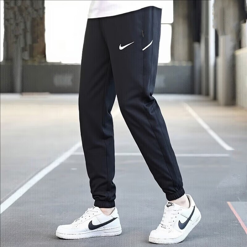 Nike耐克裤子新款冰丝长裤速干跑步运动裤轻薄小脚裤拉链口袋男裤