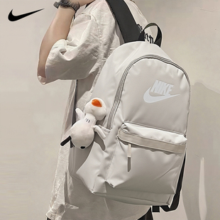 Nike耐克浅色双肩包男女书包旅行背包新款运动包大容量电脑包