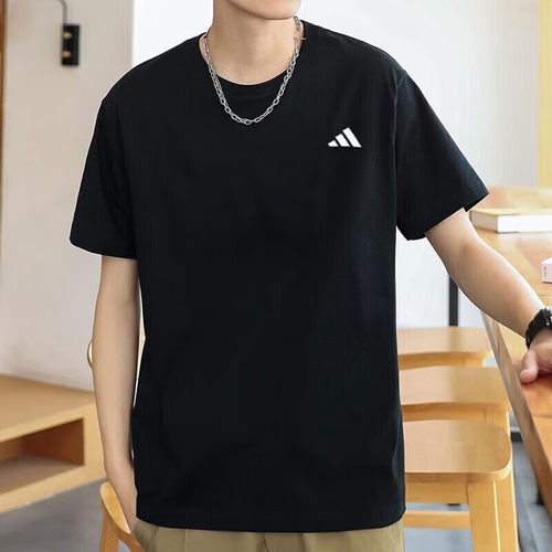 阿迪达斯健身透气短袖男假一罚十