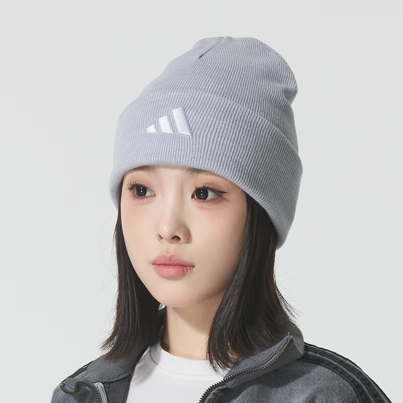 阿迪达斯针织保暖毛线帽男女帽