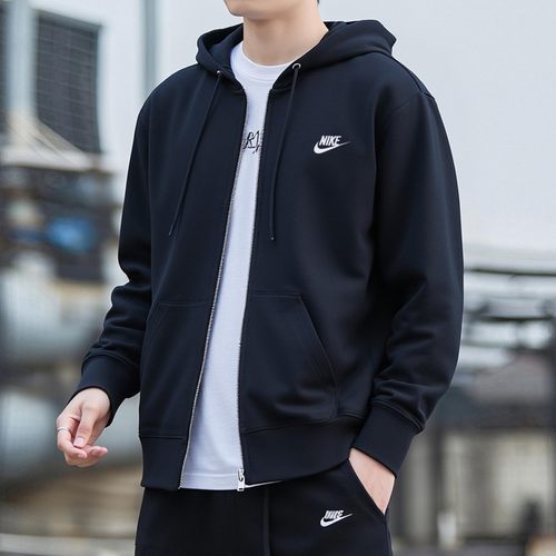 耐克针织连帽外套男运动假一罚十