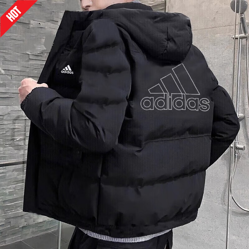 阿迪达斯羽绒服男士冬季新款跑步训练运动服防风保暖加厚夹克外套