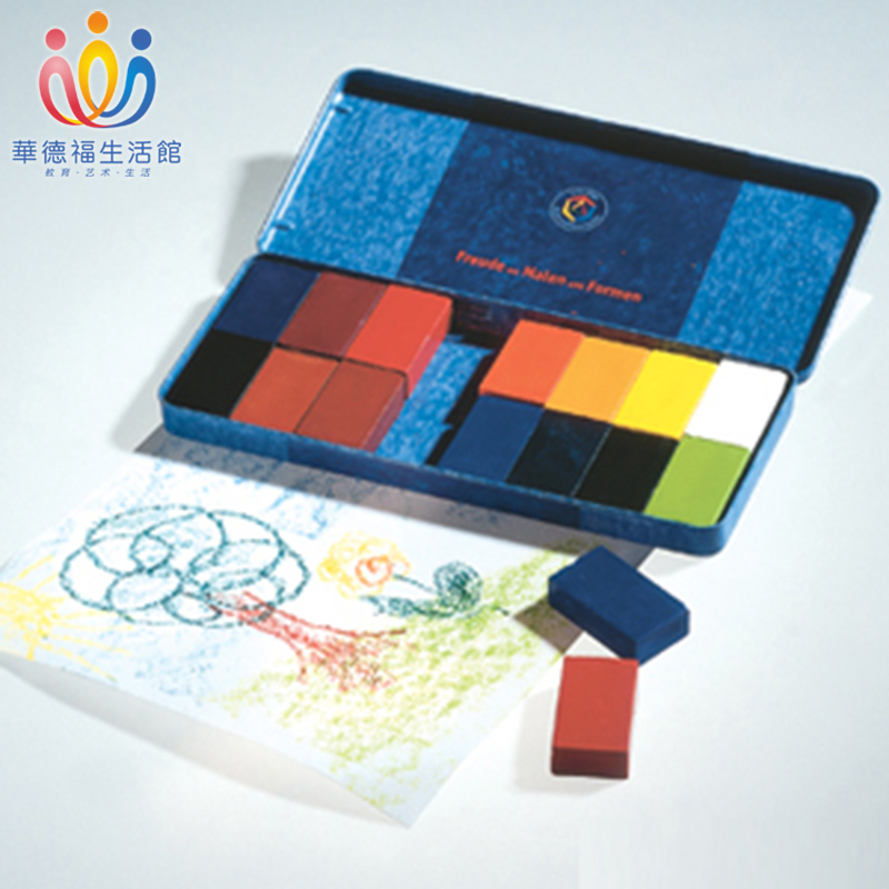 德国进口史都曼蜡块16色铁盒装