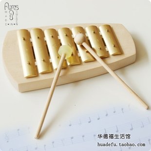 华德福生活馆 007直儿童启蒙敲击钟琴乐器 奥丽斯Auris7键五音KAP