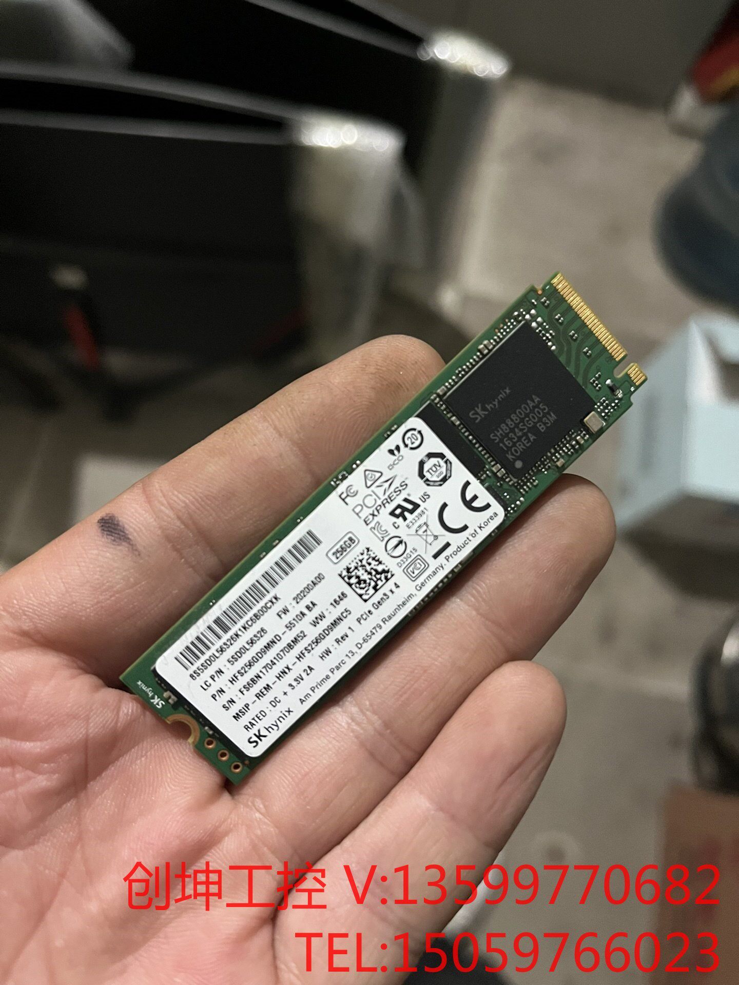 (创坤设备)sk海力士256g m2接口固态硬盘.产