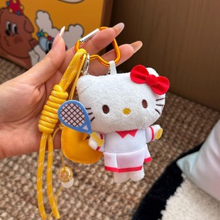 网球选手HelloKitty凯蒂猫包包挂件玩偶公仔钥匙扣装饰礼物
