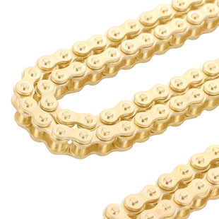 138节 金色更换链子25H 摩托车越野车配件更换链条 小越野