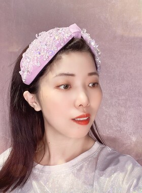 原创透明流苏水晶发箍水晶头箍