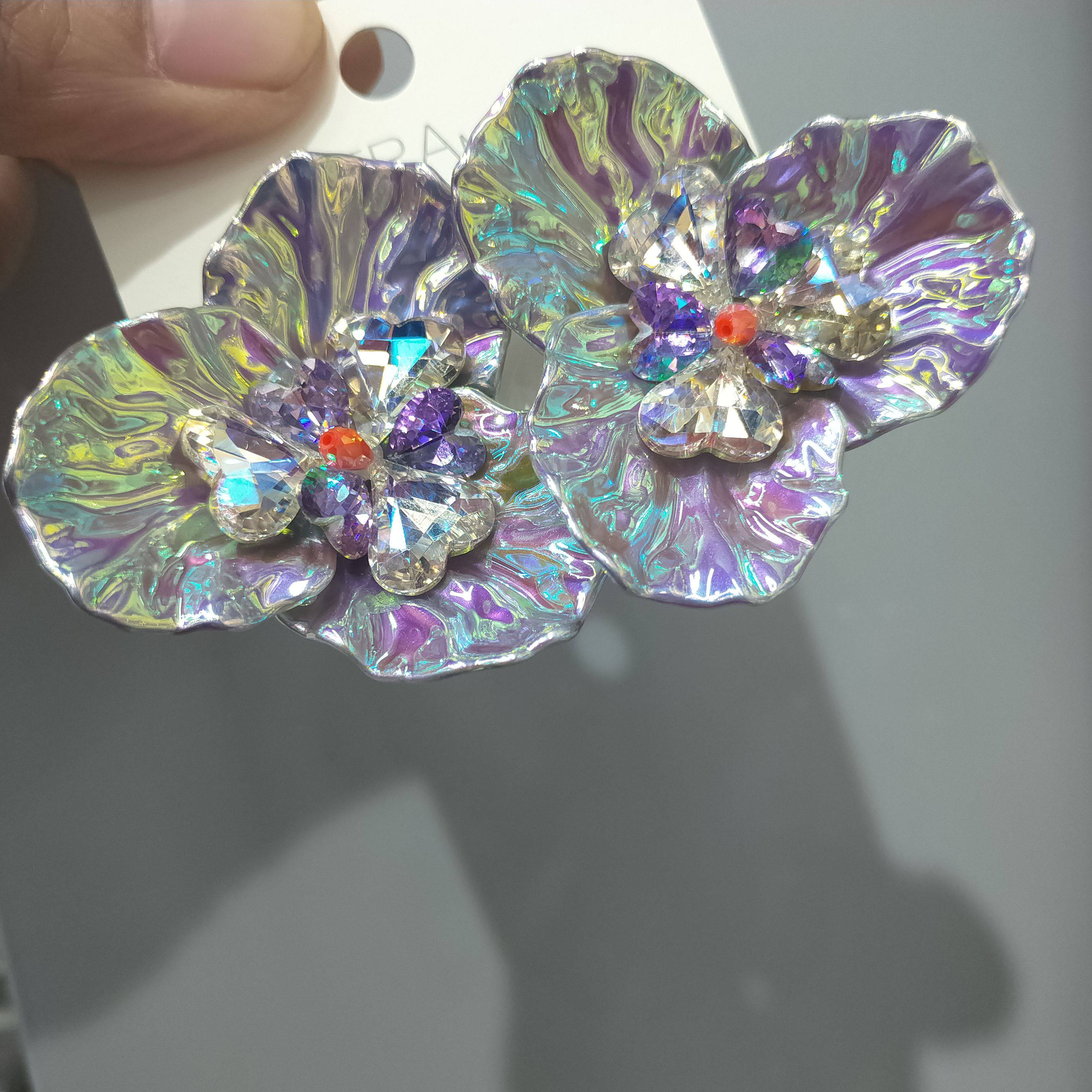 贝壳花耳环高级轻奢耳坠耳夹