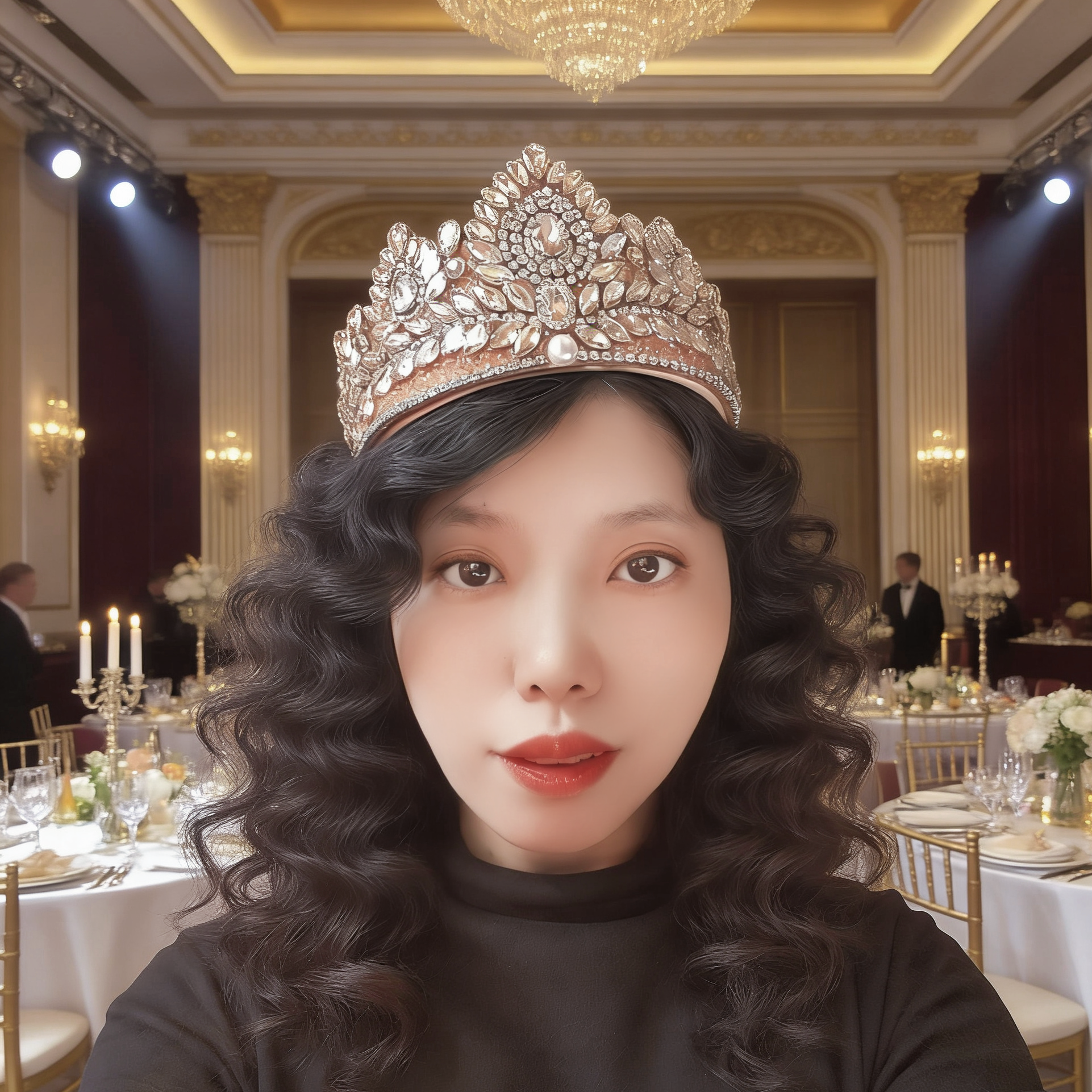 2026新款小众高级感水晶皇冠发箍