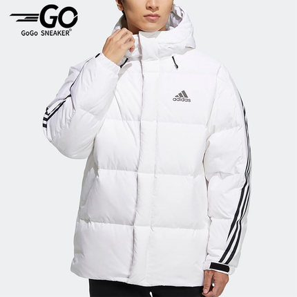 Adidas/阿迪达斯正品秋冬男子保暖连帽羽绒服外套 H20755