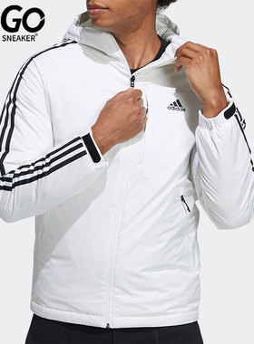 Adidas/阿迪达斯正品冬季男子保暖连帽羽绒服外套 H23089