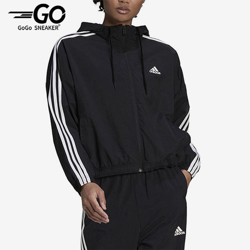 Adidas/阿迪达斯正品春季女子运动训练连帽夹克 HC9160