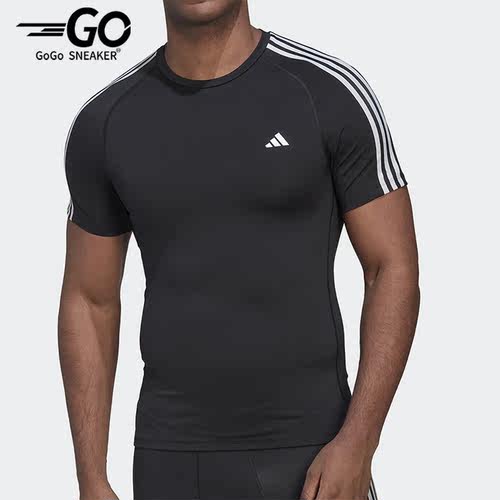 Adidas/阿迪达斯正品夏季男子运动休闲舒适透气短袖T恤HD3525