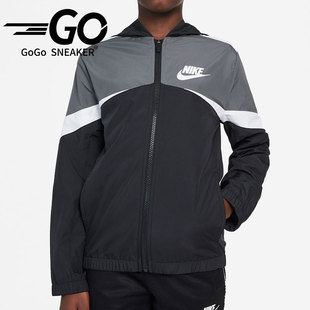 休闲梭织夹克DD8701 Nike JACKET大童时尚 WOVEN 010 耐克正品