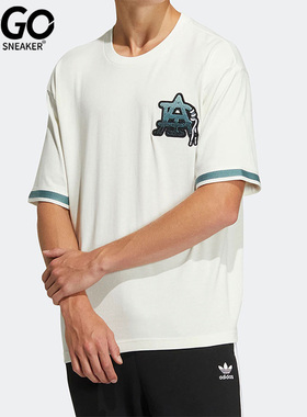 Adidas/阿迪达斯正品三叶草MC BADGE TEE 情侣运动休闲短袖HS2016