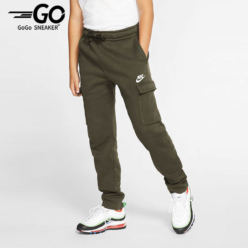 Nike/耐克正品秋季大童运动宽松透气系带长裤 CQ4298-326