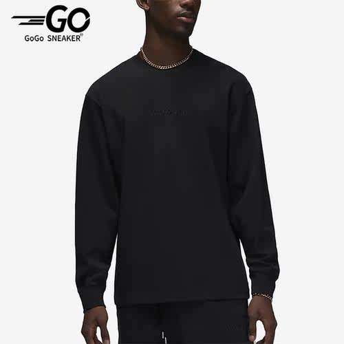 Nike/耐克正品Air Jordan男子刺绣圆领套头长款T恤FJ0703-010
