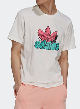 Adidas/阿迪达斯正品三叶草夏季男子休闲短袖T恤H13481