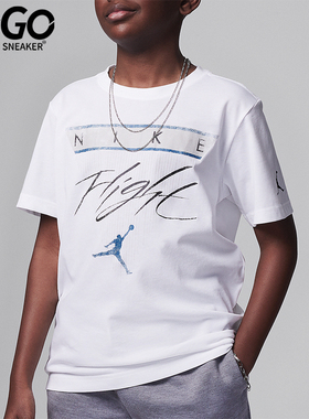 Nike/耐克正品Air Jordan 4大童圆领休闲T恤HM4742-100