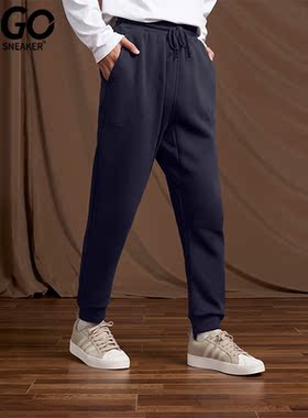 Adidas/阿迪达斯正品2022男士加绒保暖束脚长裤HM3284