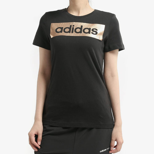 Adidas/阿迪达斯正品 女子运动圆领休闲短袖T恤 CD1978