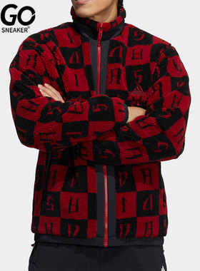 Adidas/阿迪达斯正品时尚双面可穿男子摇粒绒保暖针织外套 H39241
