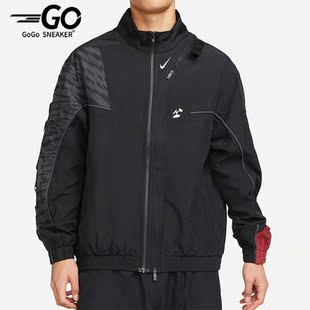 Nike 男子印花立領(lǐng)休閑運動梭織夾克外套 CZ4669 010 耐克正品