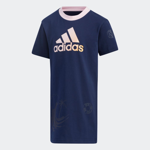 印花连衣裙Adidas/阿迪达斯短袖